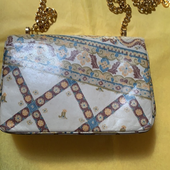 Morris Moskowitz Vintage Leather Paisley Print Shoulder Bag - Picture 13 of 16